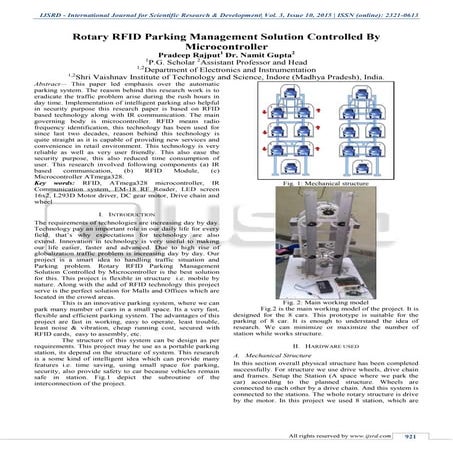 Rotary RFID Parking Management Solution Controlled By Microcontroller
