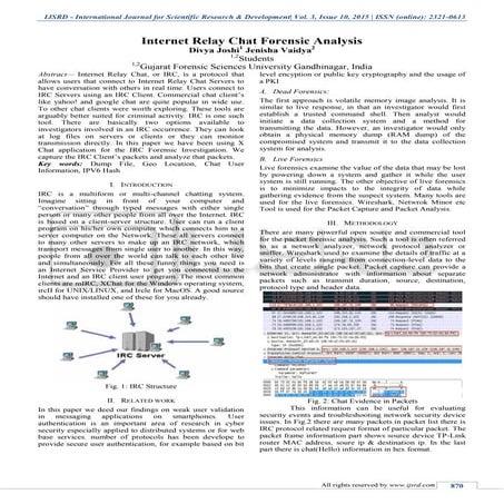 Internet Relay Chat Forensics