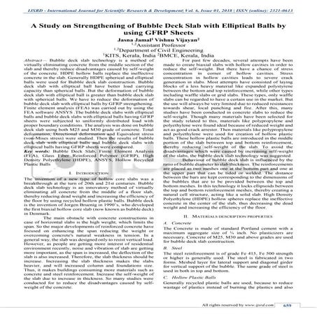 A Study on Strengthening of Bubble Deck Slab with Elliptical Balls by using G...