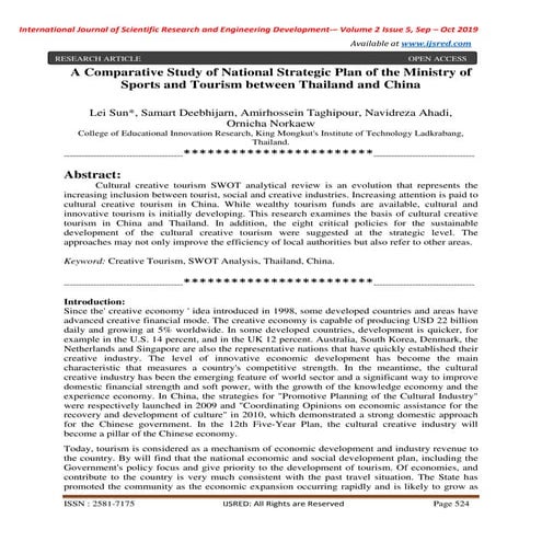 A Comparative Study of National Strategic Plan of The Ministry of Sports and ...