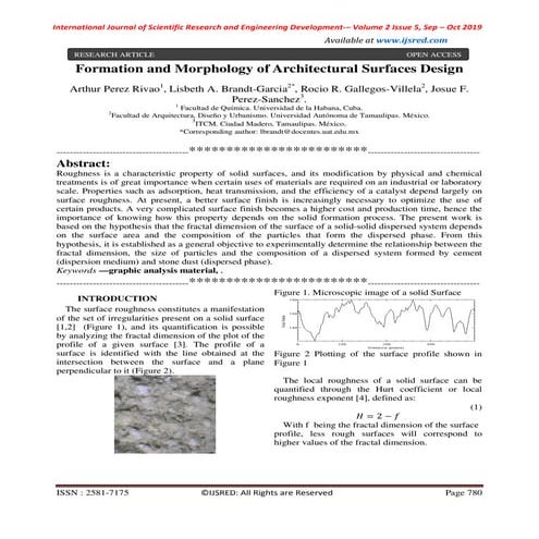 Formation and morphology of architectural surfaces design