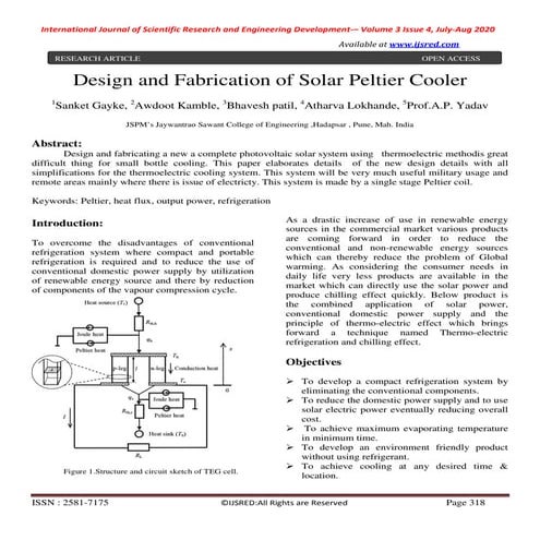 Refrigeration using peltier module system Circuit Diagram