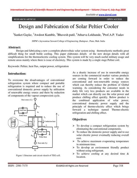 Refrigeration using peltier module system Circuit Diagram