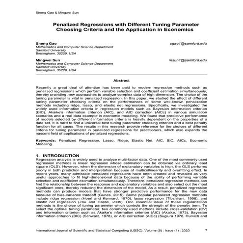 Penalized Regressions with Different Tuning Parameter Choosing Criteria and t...