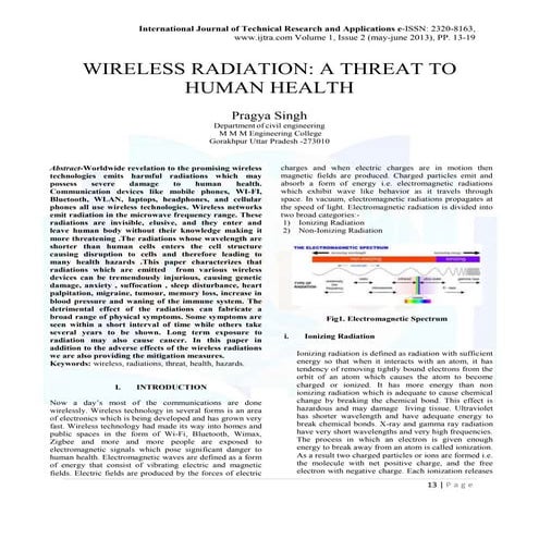 Effects of electromagnetic radiation on living things and environment ...