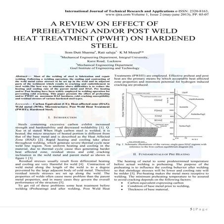 A REVIEW ON EFFECT OF PREHEATING AND/OR POST WELD HEAT TREATMENT (PWHT ...