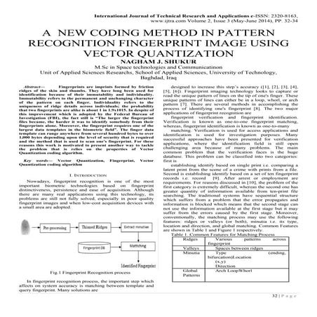 A NEW CODING METHOD IN PATTERN RECOGNITION FINGERPRINT IMAGE USING VECTOR QUA...