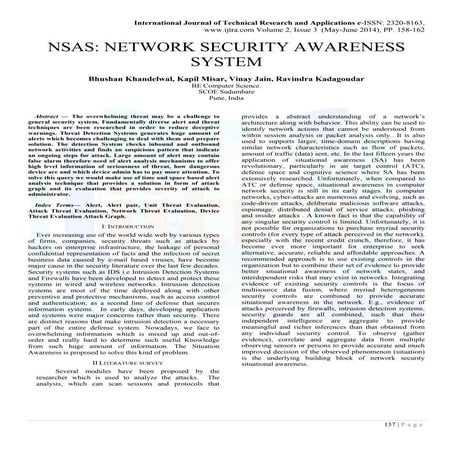 NSAS: NETWORK SECURITY AWARENESS SYSTEM
