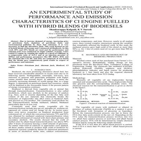 AN EXPERIMENTAL STUDY OF PERFORMANCE AND EMISSION CHARACTERISTICS OF CI ENGIN...