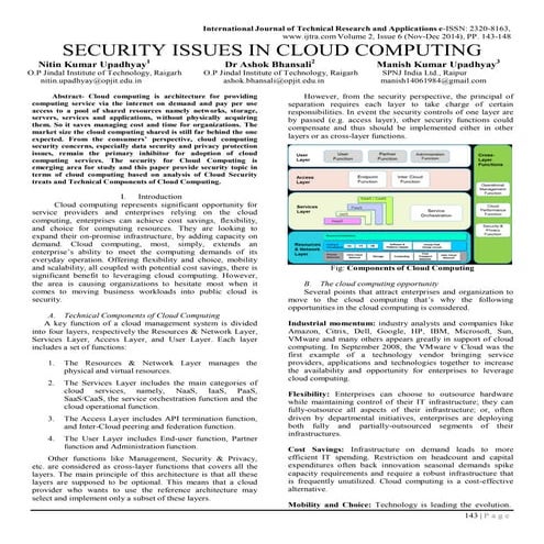 SECURITY ISSUES IN CLOUD COMPUTING