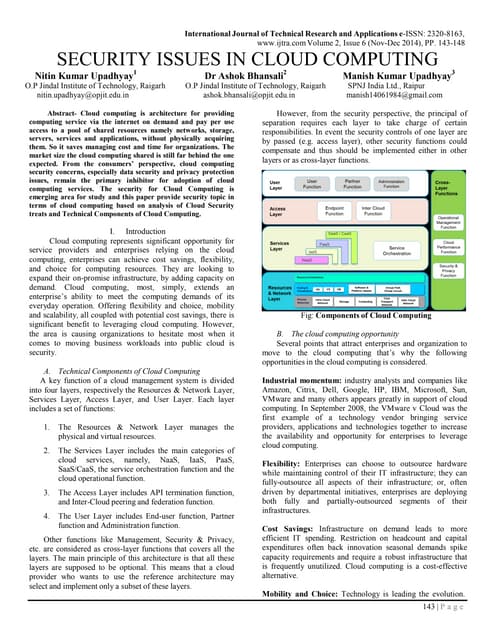 SECURITY ISSUES IN CLOUD COMPUTING