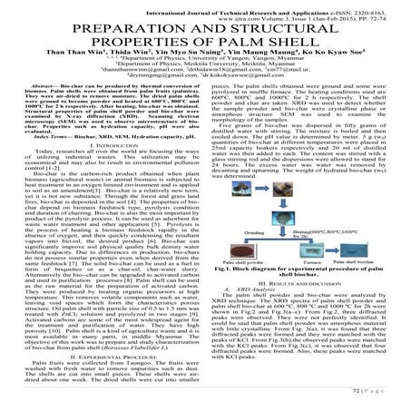 PREPARATION AND STRUCTURAL PROPERTIES OF PALM SHELL
