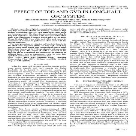 EFFECT OF TOD AND GVD IN LONG-HAUL OFC SYSTEM