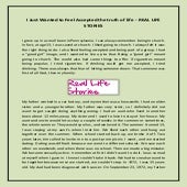 I just wanted to feel accepted the truth of life    real life stories