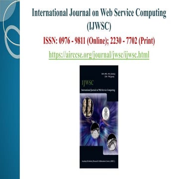 International Journal on Web Service Computing (IJWSC)