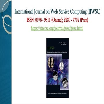 Call for Research Articles - International Journal on Web Service Computing (IJWSC)