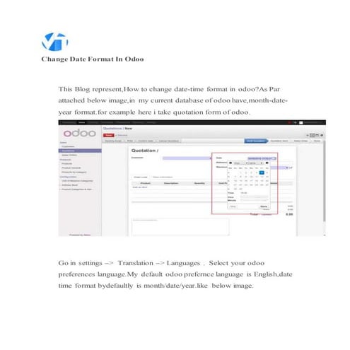 Change date format in odoo | DOCX