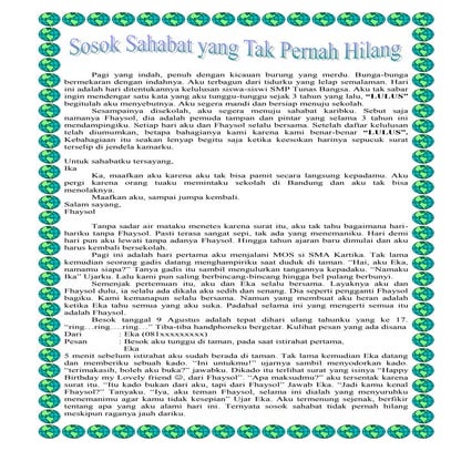 Cerpen Pengalaman Pribadi