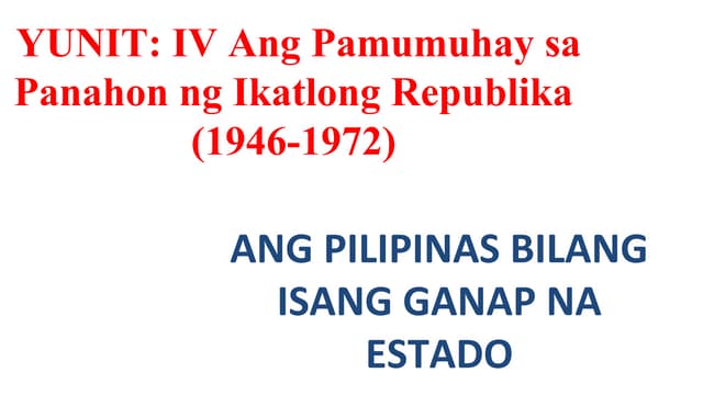 Ikatlong republika(roxas)