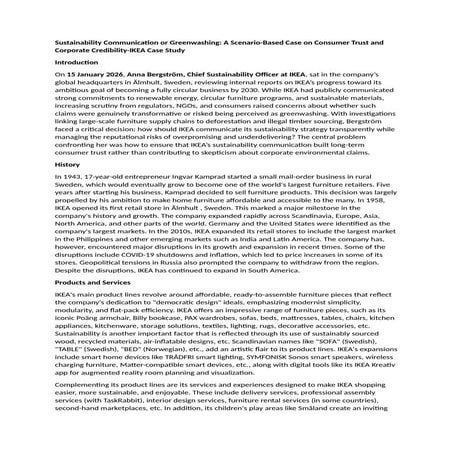 Building a sustainable supply chain IKEA CASE STUDY | PPTX