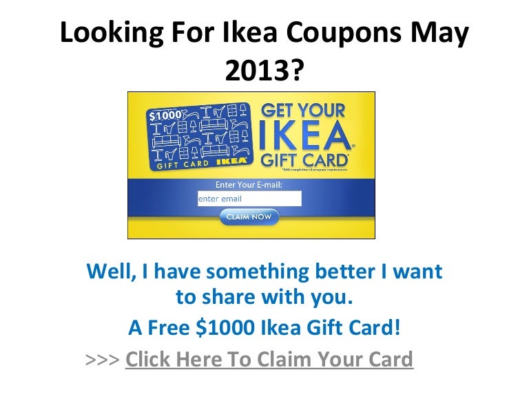 Ikea Coupons May 2013