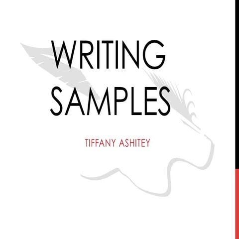 Recent Writing Samples