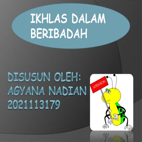 Ppt Ikhlas dalam beribadah