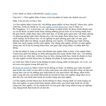 Ikidoc.com-Các câu hỏi tự luận môn triết học mác lênin