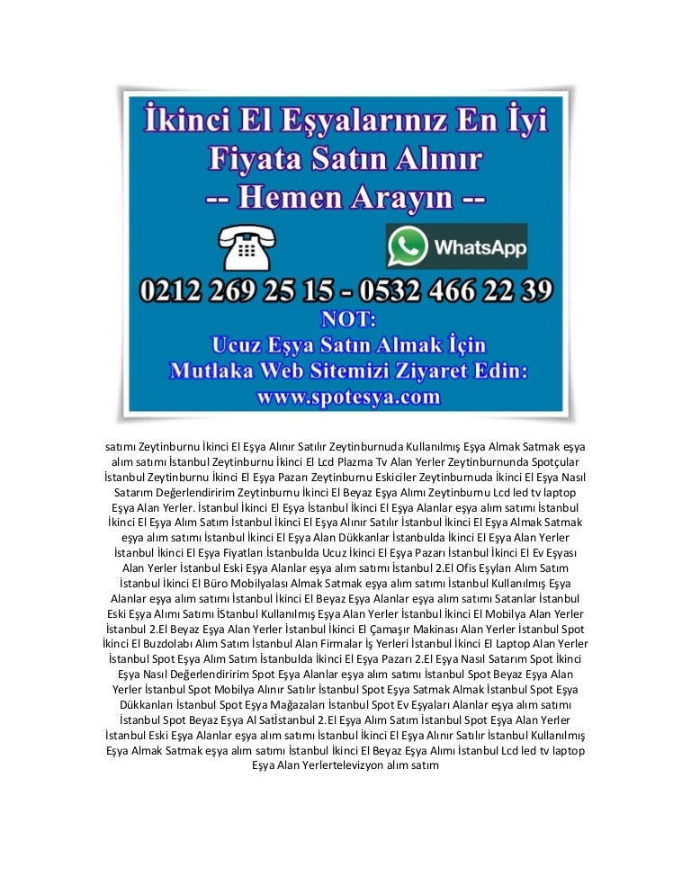 İstanbul İkinci El Eşya Fiyatları İstanbulda Ucuz İkinci El alımı