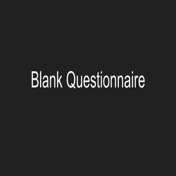Blank questionnaire