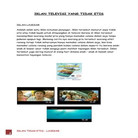 Iklan tidak etis lasegar