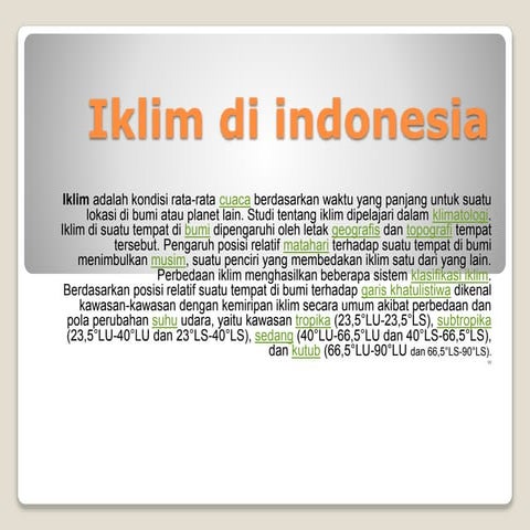 Iklim di indonesia