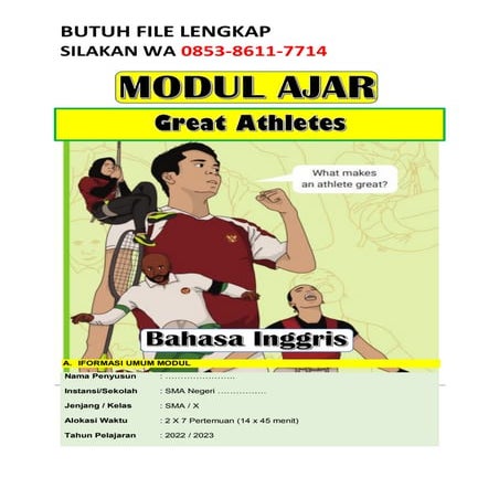 Download Modul Ajar Bahasa Inggris Kelas 10 Kurikulum Merdeka Terbaru 2025