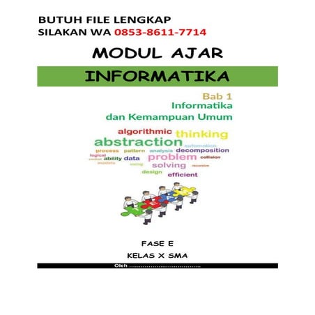 Download Modul Ajar Informatika Kelas 10 Kurikulum Merdeka Terbaru 2025