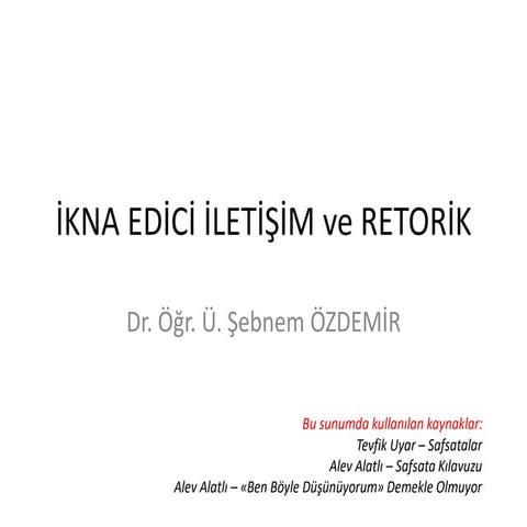 Ikna ve Retorik - Safsatalar
