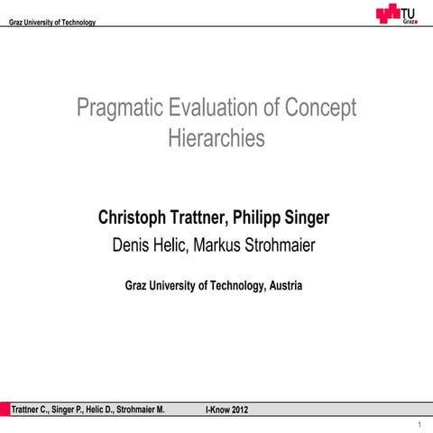 Pragmatic Evaluation of Concept Hierarchies