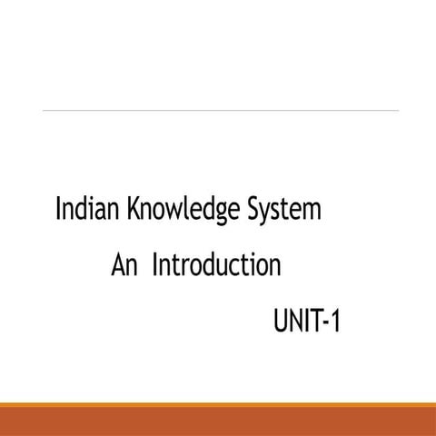 Introduction to Indian Knowledge System.pptx