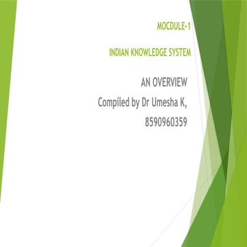 IKS Module 1-1.pptx ppt for presenting the indian knowledge system | PPTX