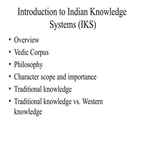 INDIAN KNOWLEDGE SYSTEM PPT 2.pptx for vtu 3year 6th sem | PPTX