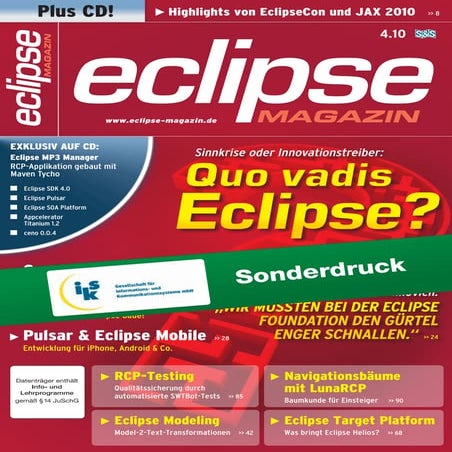 Iks Sonderdruck Eclipse Magazin Mai 2010: Automatisierte SWTBot-Tests