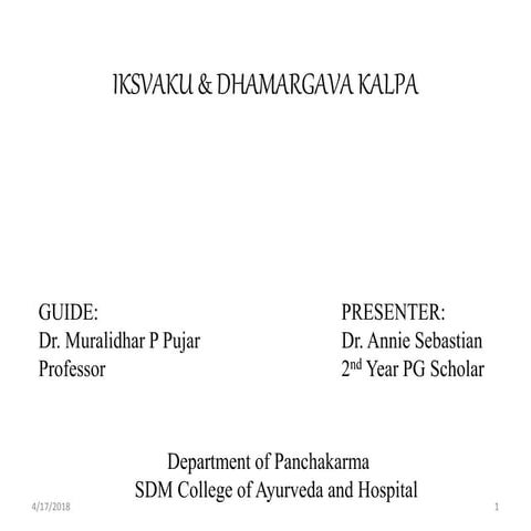 Iksvaku & Dhamargava kalpa