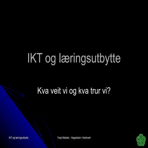 IKT og Læringsutbytte