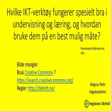 Ikt verktøy i undervisning