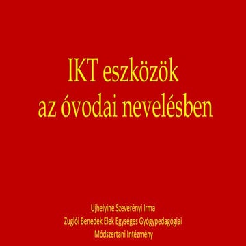 IKT eszközök az óvodai nevelésben - Galánta - 2016.11.03.