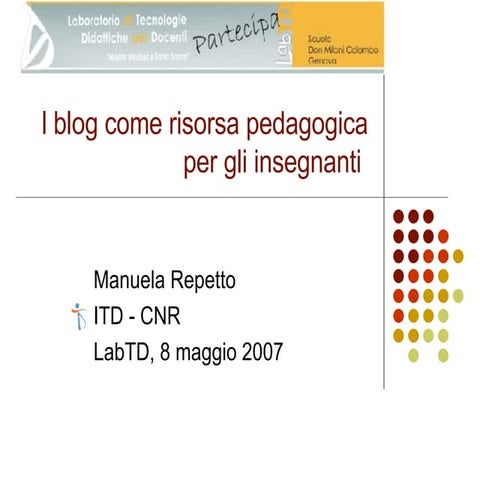 Il blog come risorsa pedagogica per gli insegnanti