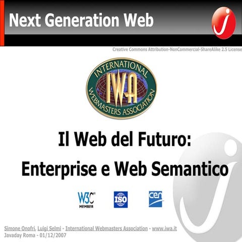 Il Web del Futuro: Enterprise e Web Semantico