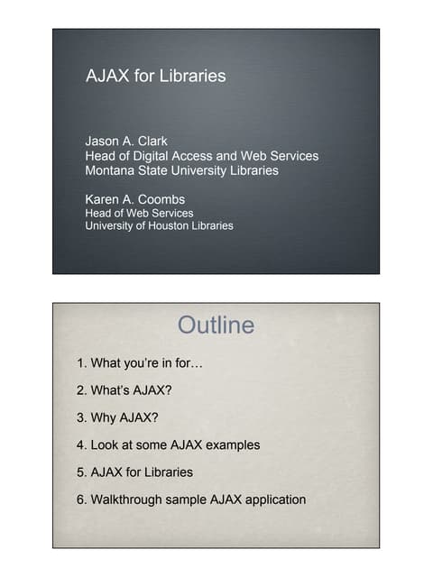 Ajax for Libraries