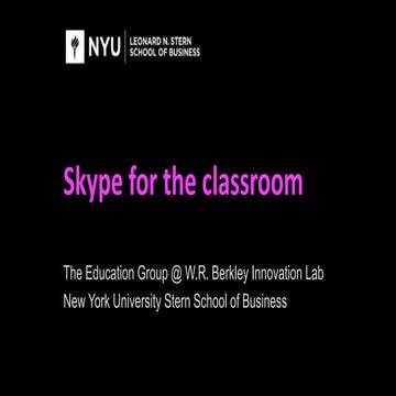 Skype for the Classroom