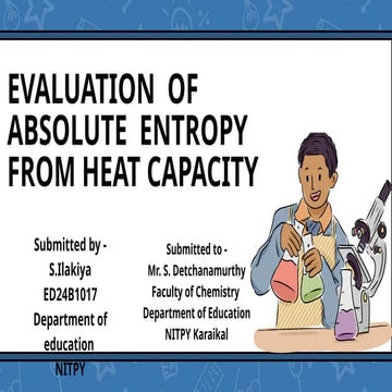 Evaluation of absolute entropy from heat capacity