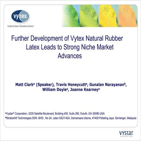 International Latex Conference Presentation on Vytex NRL.